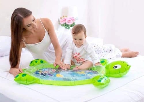 Tummy Time Water Mat Inflatable Baby Water Play mat for 3 6 9 Months  Newborn Girl & Boy Early Activity Center shark