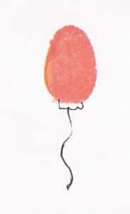 Orange Fingerprint Balloon